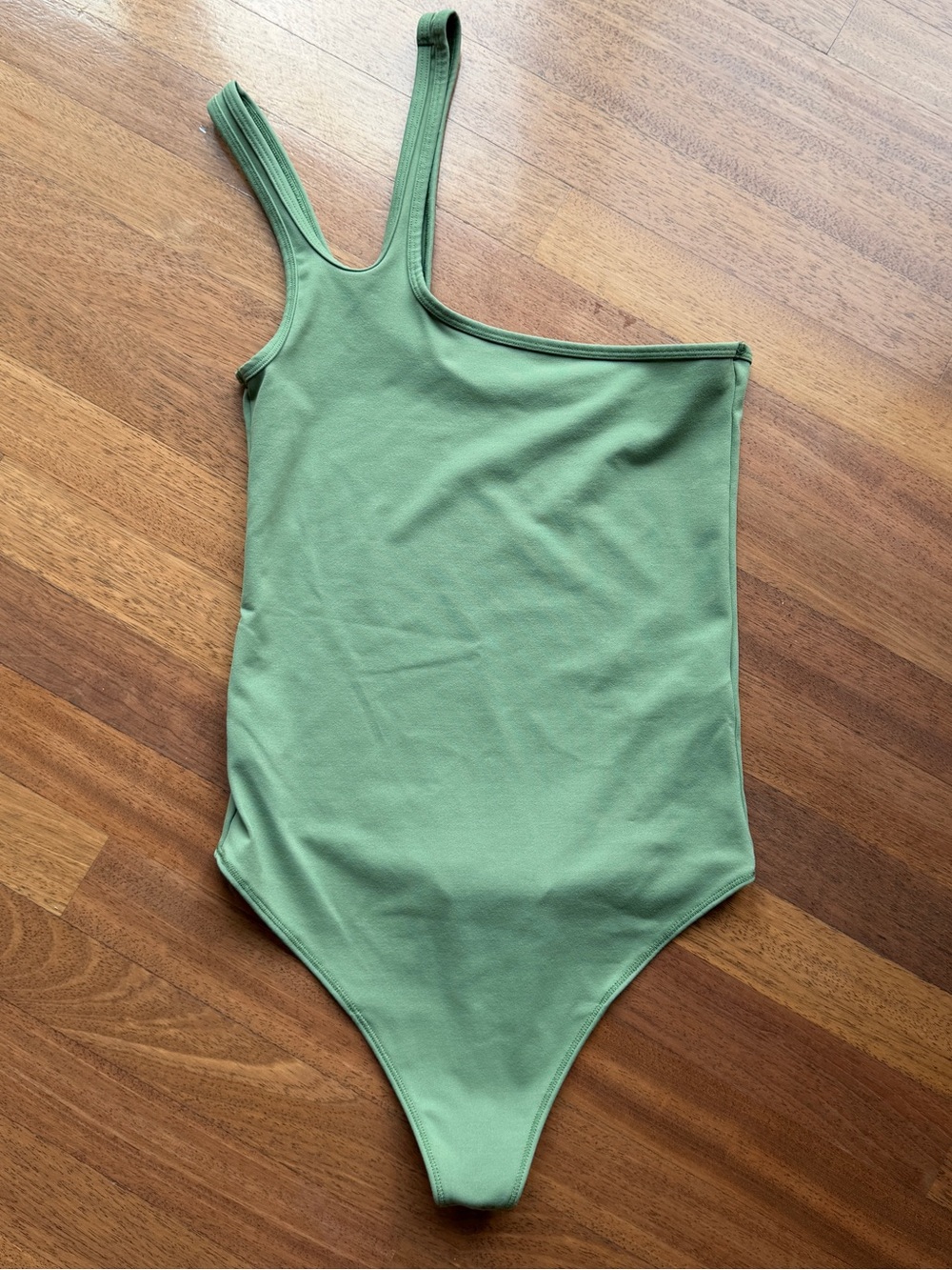 Abercrombie & Fitch Green Soft A&F Seamless Asymmetrical Bodysuit